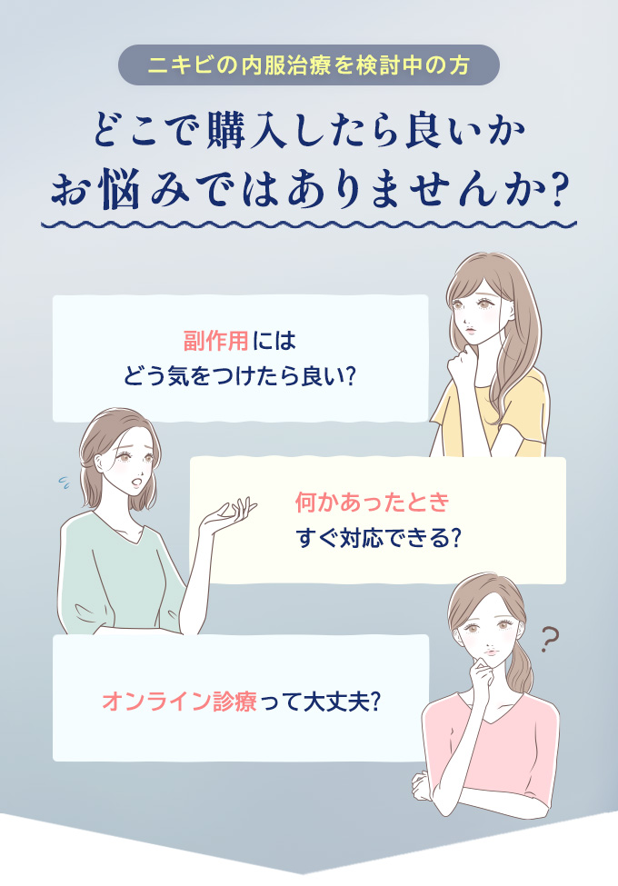 ニキビ治療薬の購入先でお悩みではありませんか?
