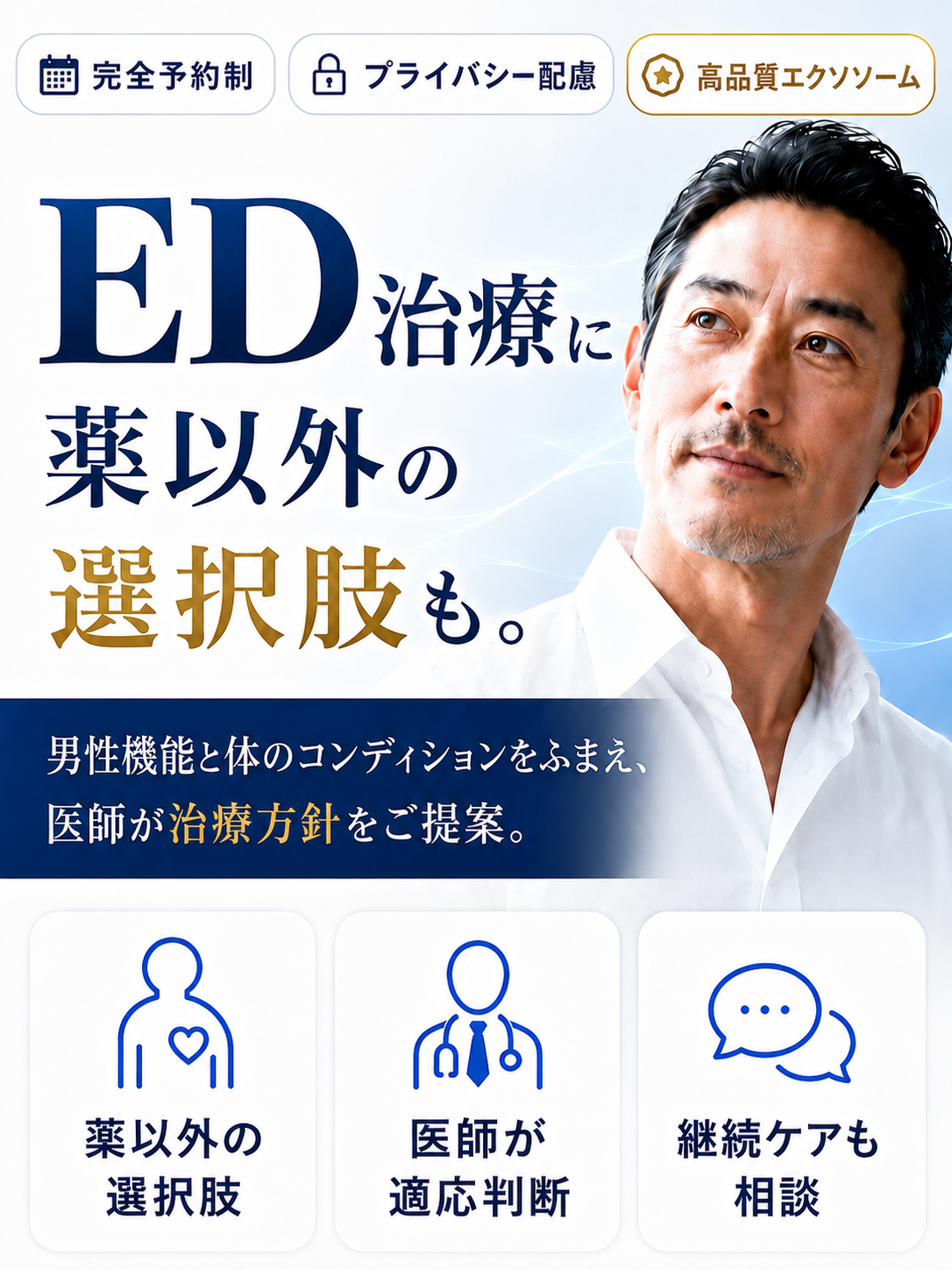 EDは根本治療で自信を取り戻す